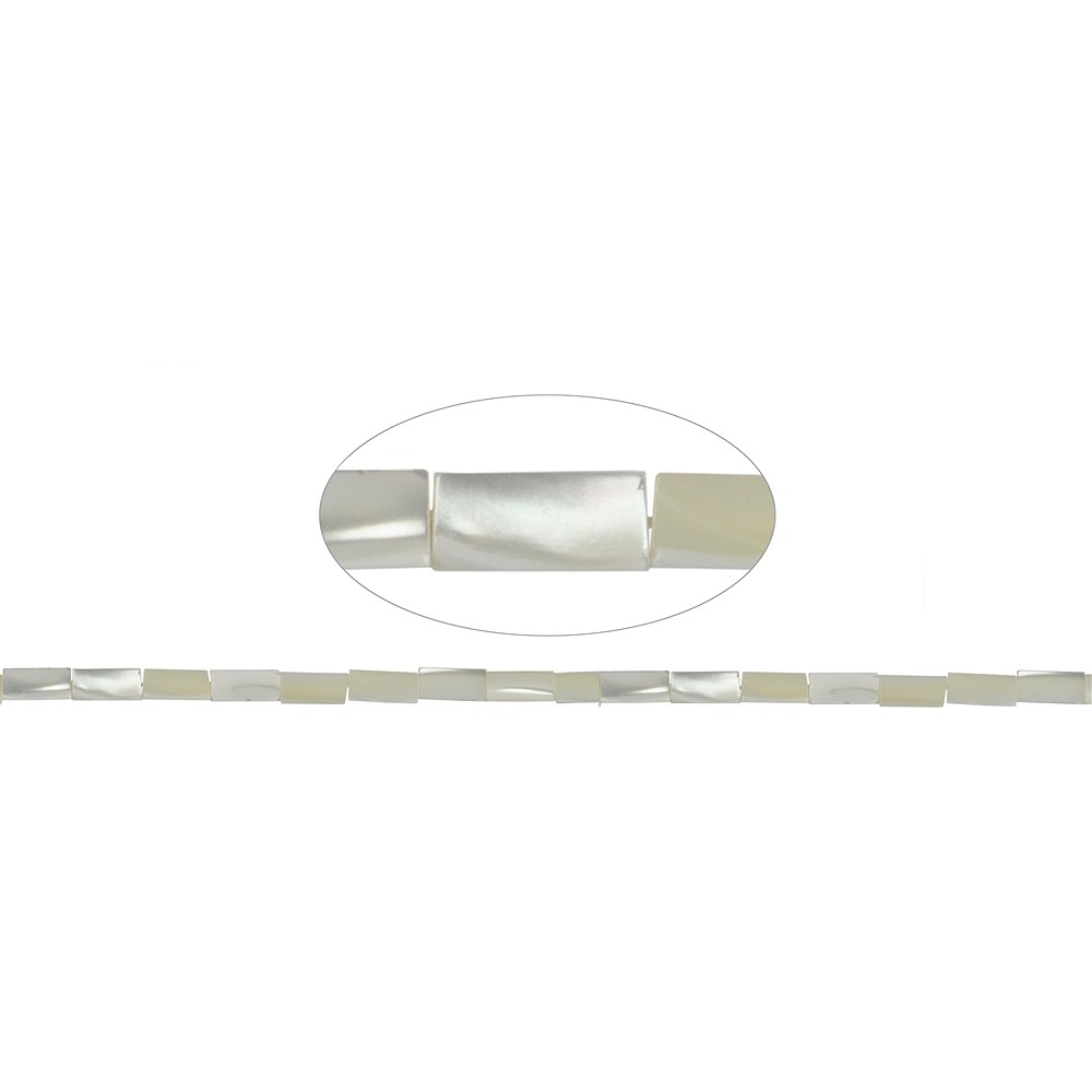 Rang de colliers, nacre (claire), 12 x 05 x 05mm | Marco Schreier