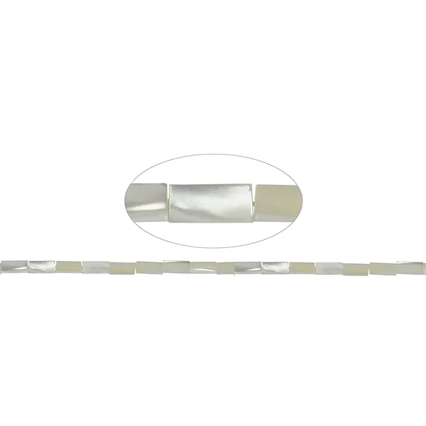 Strand of cuboid, Mother of Pearl (light), 12 x 05 x 05mm | Marco Schreier