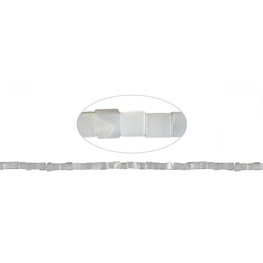 Rang de colliers, nacre (claire), 04 x 04mm | Marco Schreier