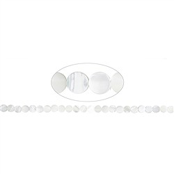 141750320098 Coin strand, Mother of Pearl (light), 08mm (39cm)   | Marco Schreier