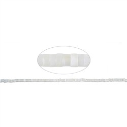 141750320275 Strand cylinder/heishi, Mother of Pearl (light), 2.5 x 3.7mm | Marco Schreier