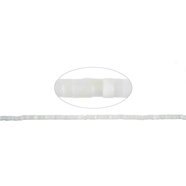Strand cylinder/heishi, Mother of Pearl (light), 2.5 x 3.7mm | Marco Schreier