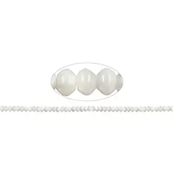 141750323020 Strang Button, Perlmutt (hell), 04 x 06mm | GH Edelsteine, Heilsteine & Schmuck