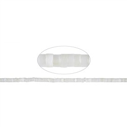 141750411320 Strand cylinder/heishi, Mother of Pearl (white), 2 x 5mm | Marco Schreier