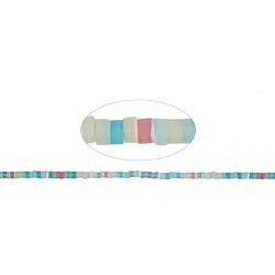 141750420020 Strang Zylinder/Heishi, Perlmutt (bunt), 02 x 04mm (39cm) | Marco Schreier