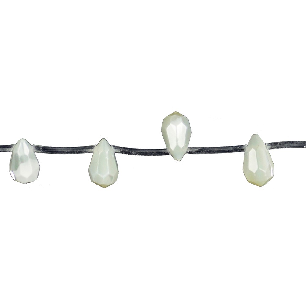 Strand drop faceted, Mother of Pearl (light), 06 x 12mm | Marco Schreier