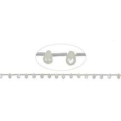 141750507520 Filo di Madreperla (chiaro), sfaccettato, 06 x 09 mm | Marco Schreier