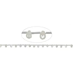 141750507520 Strang Tropfen, Perlmutt (hell), facettiert, 06 x 09mm | Marco Schreier