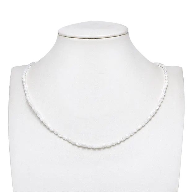 Rang de colliers grain de riz, nacre (claire), 05 x 03mm | Marco Schreier