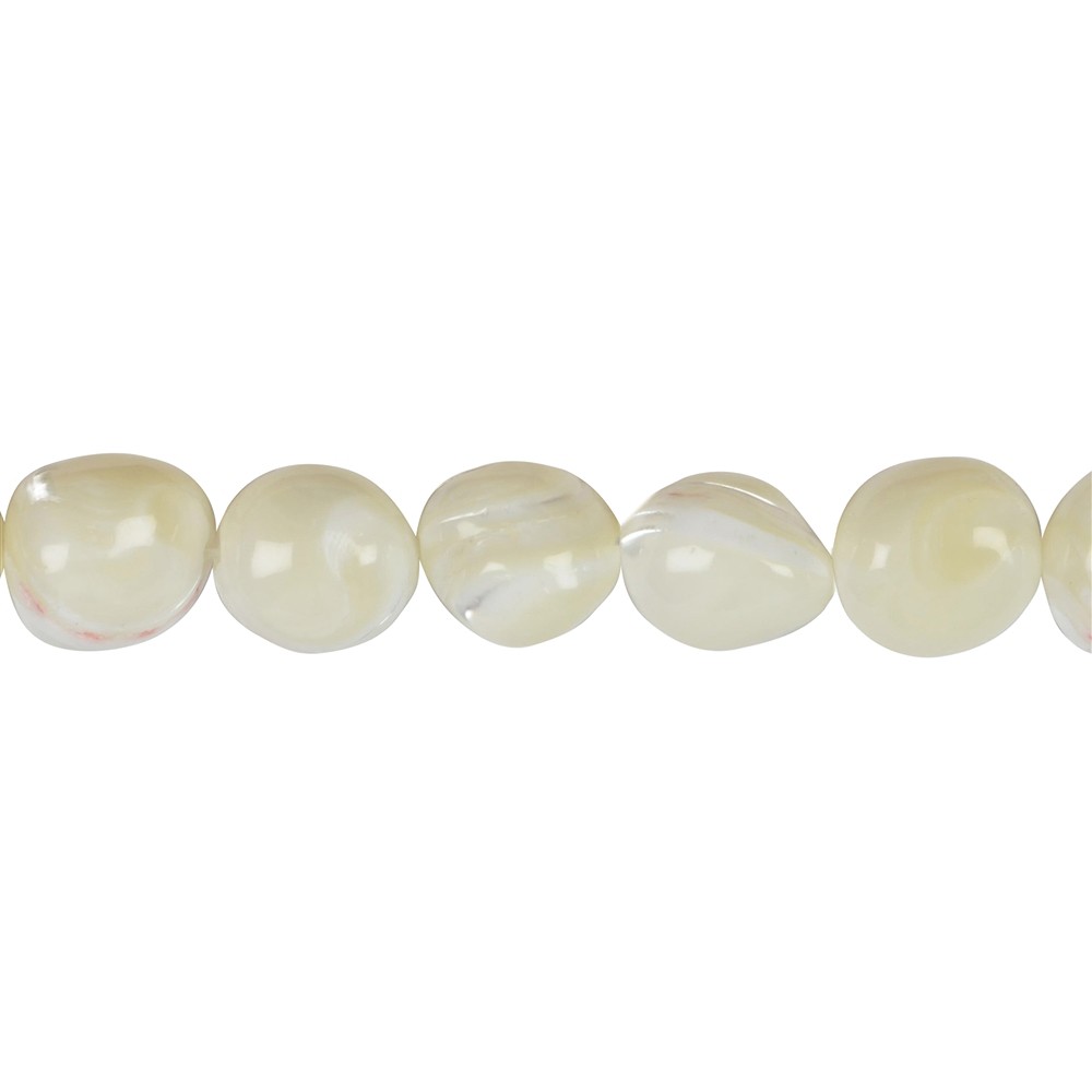 Rang de colliers Nuggets, nacre (claire), 12-16 x 08-15mm | Marco Schreier