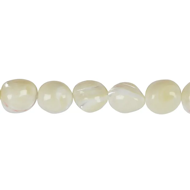 Rang de colliers Nuggets, nacre (claire), 12-16 x 08-15mm | Marco Schreier