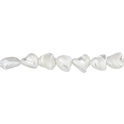 141750630120 Filo di pepite, Madreperla (chiara), 11-15 x 10-12 mm | Marco Schreier