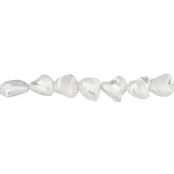141750630120 Strand of nuggets, Mother of Pearl (light), 11-15 x 10-12mm | Marco Schreier