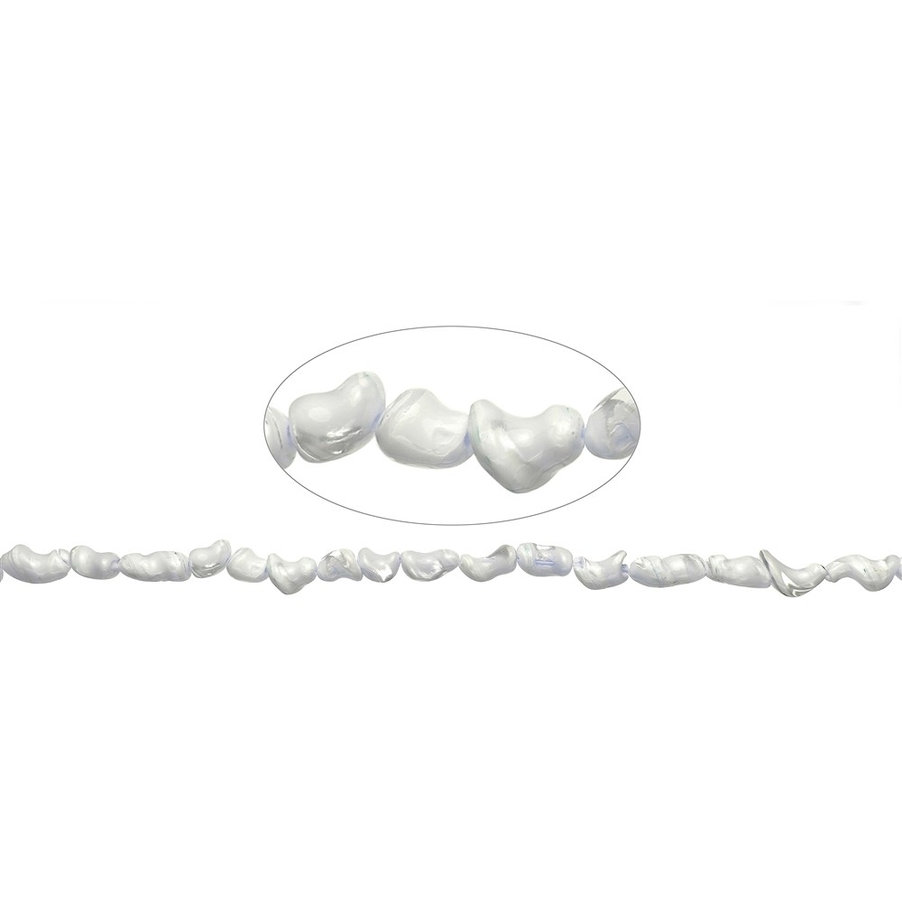 Strand of nuggets, Mother of Pearl (light), 08-15 x 06-09mm (38cm) | Marco Schreier