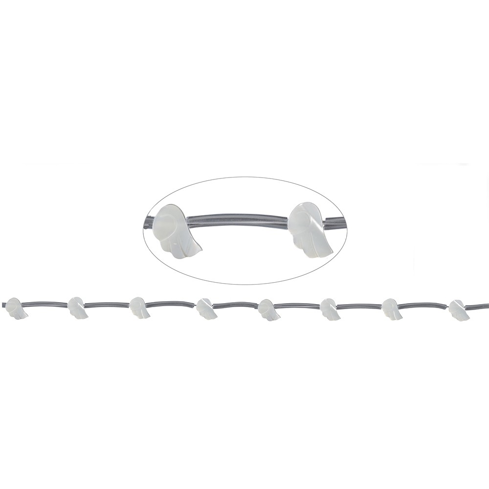Rang de collier ailes, nacre (claire), 06 x 10mm | Marco Schreier