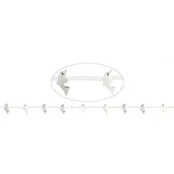 141751200520 Cordón de delfines, Madre Perla (Nácar), 07 x 15mm | Marco Schreier