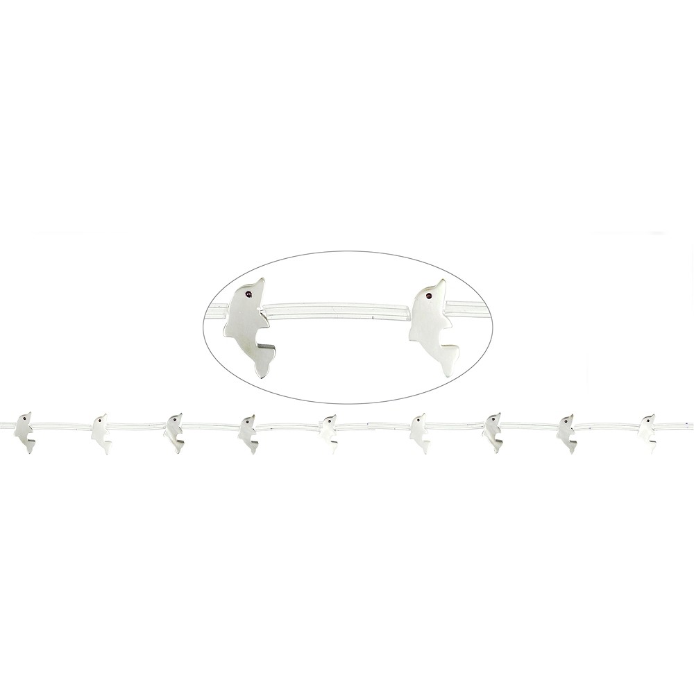 Fili di delfini, Madreperla (chiara), 07 x 15 mm | Marco Schreier