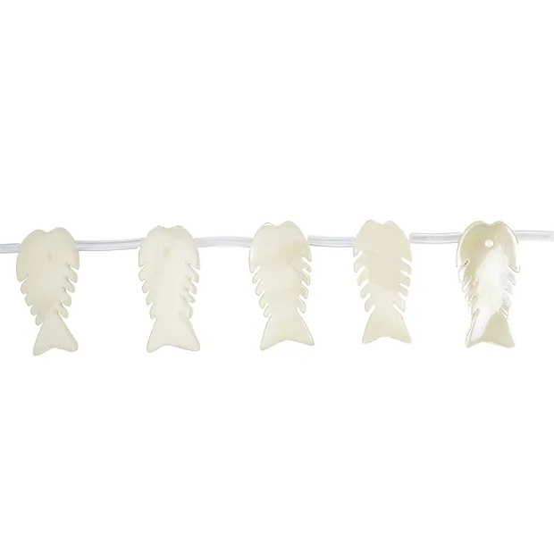 Rang de colliers Poissons, nacre (claire), 09 x 20mm | Marco Schreier