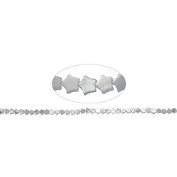 141751201120 Star strand, Mother of Pearl (light), 06mm | wholesaler gems & healing stones