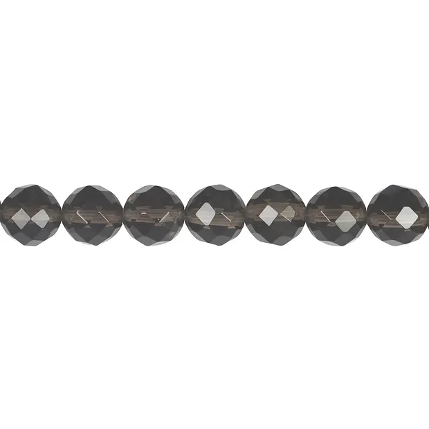 Strang Kugeln, Obsidian (Rauchobsidian), facettiert, 10mm | Marco Schreier