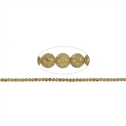 141770100420 Filo di perline, Quarzo rutilico, 04-05 mm (38 cm) | Marco Schreier