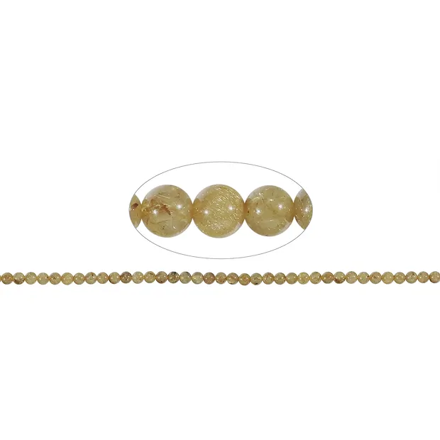 Rang de colliers boules, Quartz-Rutile, 04-05mm (38cm) | Marco Schreier