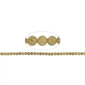String Beads, Rutilated Quartz, 06-07mm | wholesaler gems & healing stones