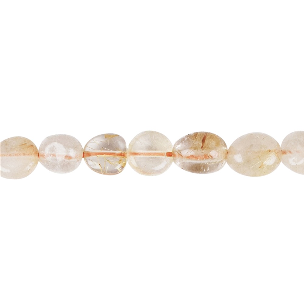 Strand of nuggets, Rutilated Quartz, 10mm | wholesaler gems & healing stones