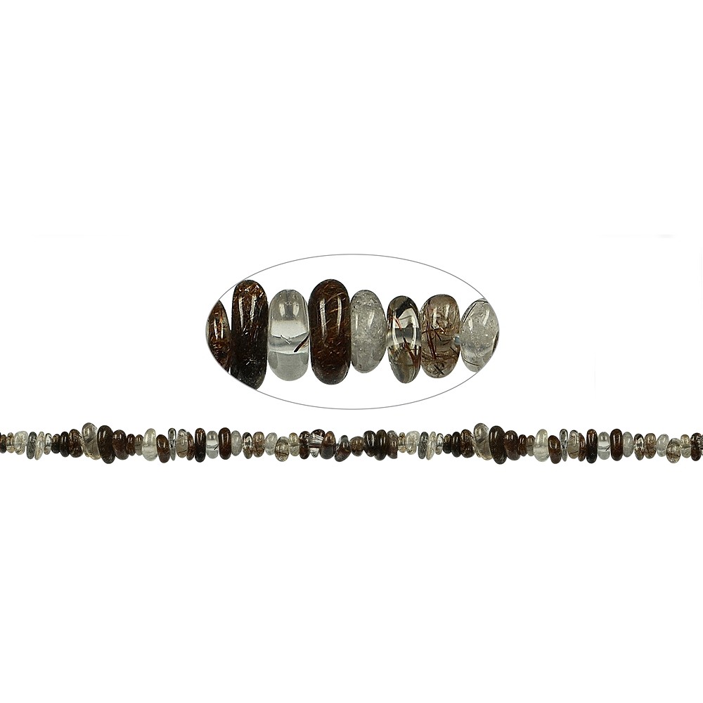 Strand sliver, Rutilated Quartz (brown), 03-05 x 05-10mm | Marco Schreier
