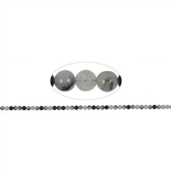 141780100220 Filo di perline, Tormalina quarzo, 03 mm | grossista gemme e pietre curative