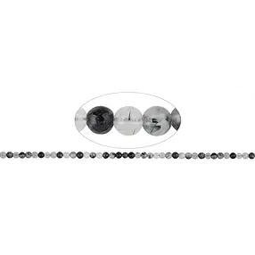 Rang de colliers boules, Quartz-Tourmaline, 04mm | Marco Schreier