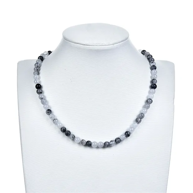 Strang Kugeln, Turmalinquarz, 06mm | Großhandel Edelsteine, Heilsteine & Schmuck