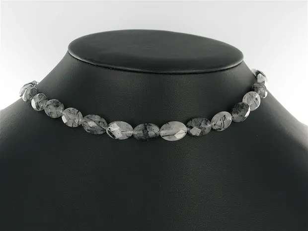 Lente de filamento, Cuarzo turmalina A, facetado, 14 x 10mm | Marco Schreier