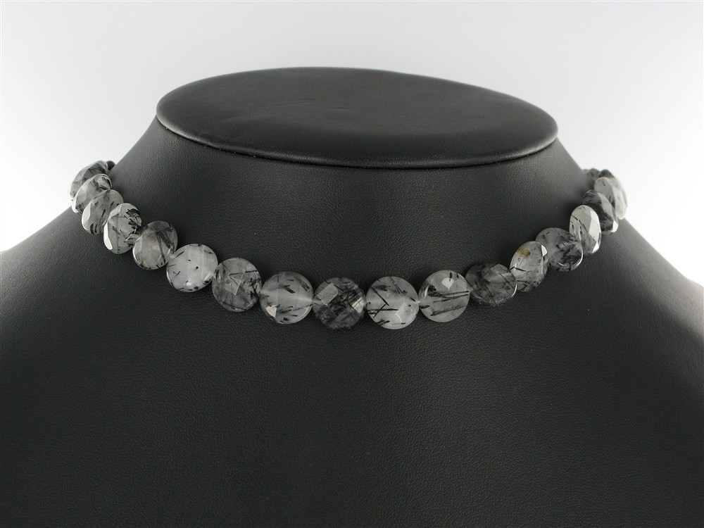 Strang Button, Turmalinquarz A, facettiert, 12mm | Marco Schreier