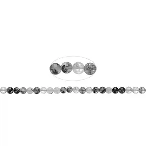 Rangs de colliers, Quartz-Tourmaline, 04 x 02mm (39cm) | Marco Schreier