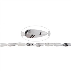 141780507820 Filo di gocce, Tormalina quarzo, sfaccettato, 20 x 08 mm | Marco Schreier