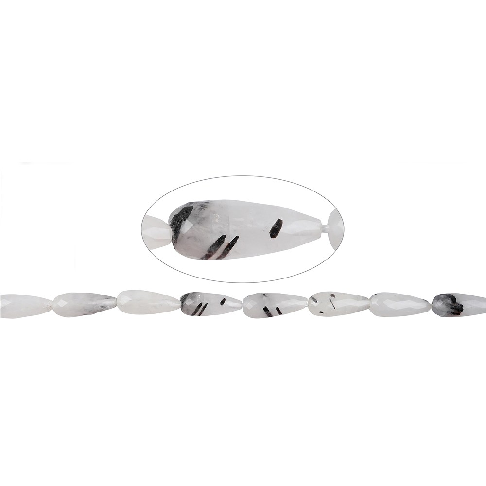 Filo di gocce, Tormalina quarzo, sfaccettato, 20 x 08 mm | Marco Schreier