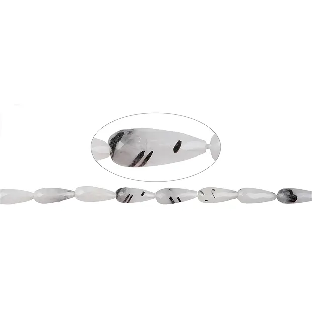 Strang Tropfen, Turmalinquarz, facettiert, 20 x 08mm | Marco Schreier