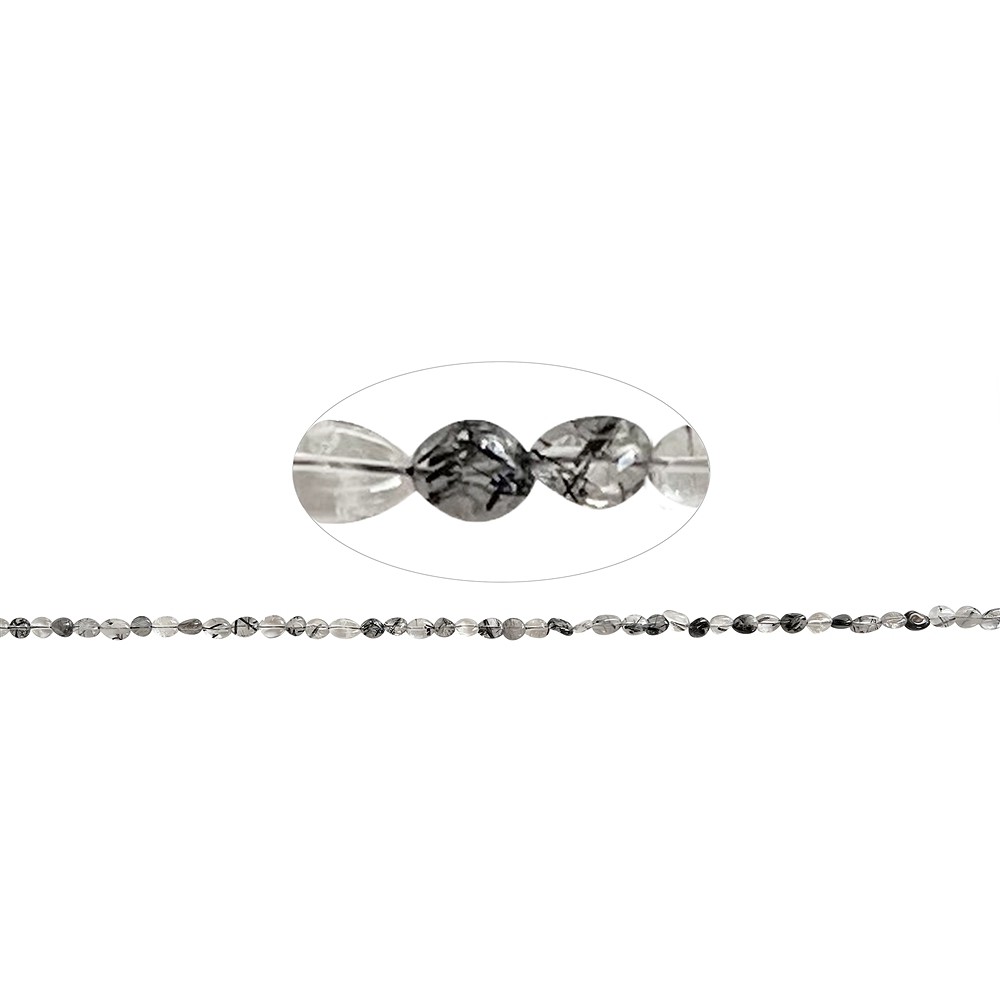 Filo di pepite, Tormalina quarzo, 06 - 08 mm | grossista gemme e pietre curative