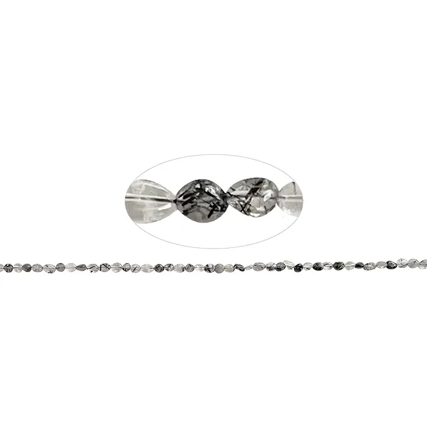 Strand of nuggets, Tourmaline Quartz, 06 - 08mm | gems, healing stones & jewelry