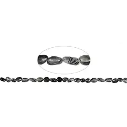 141780604521 Filo di pepite, Tormalina quarzo, 07-09mm | grossista gemme e pietre curative