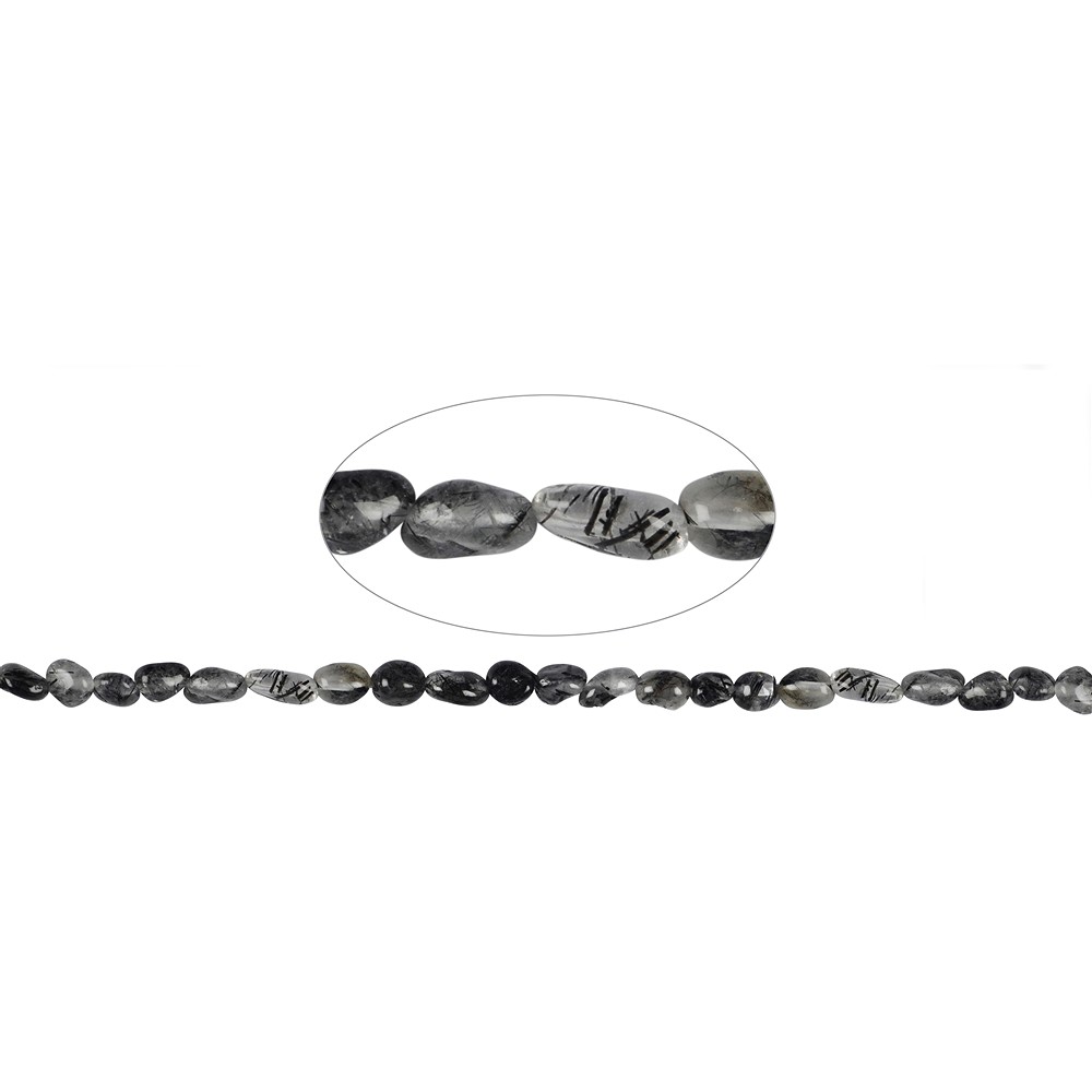 Strang Nuggets, Turmalinquarz, 07-09mm | Edelsteine, Heilsteine & Schmuck-Handel