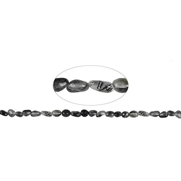 Strand of nuggets, Tourmaline Quartz, 07-09mm | wholesaler gems & healing stones