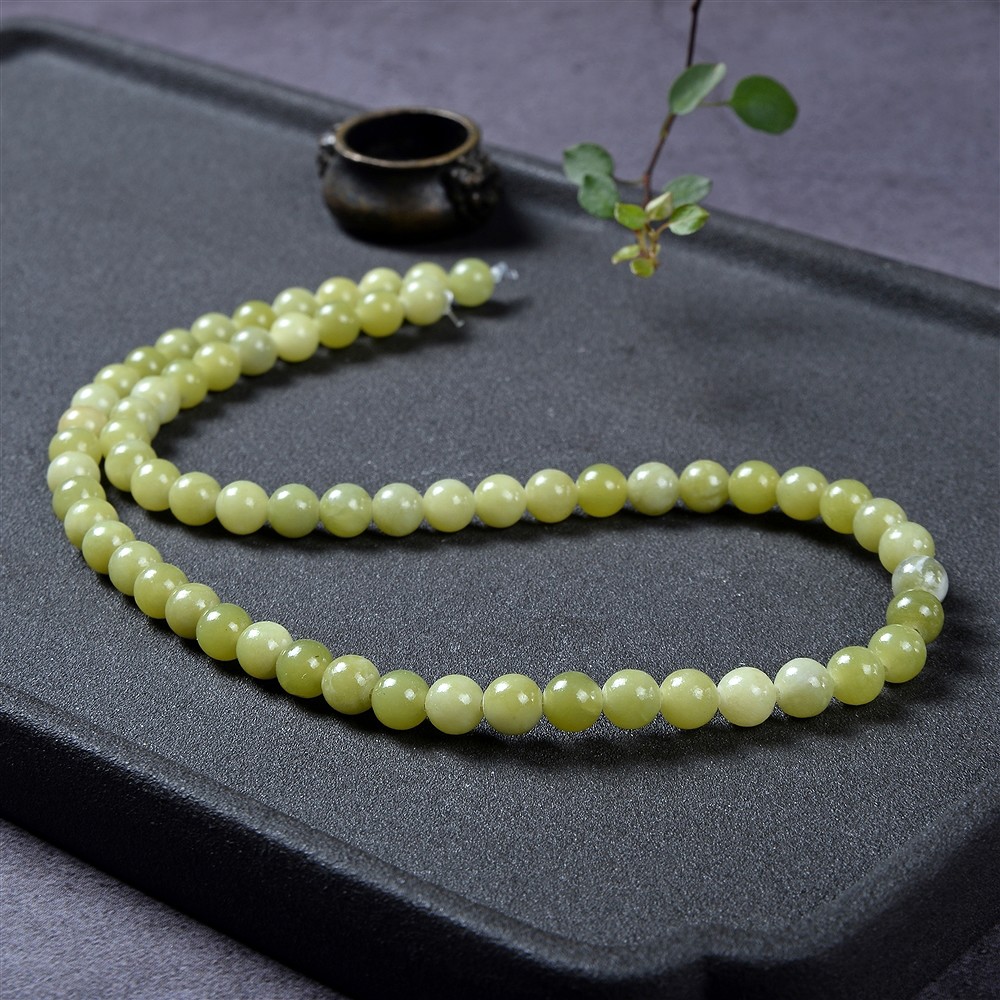 Filo di perline, Serpentino (Cina), 06 mm (38 cm) | Marco Schreier