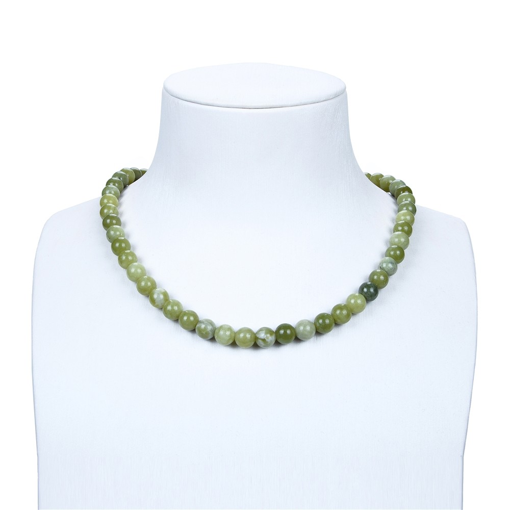 Filo di perline, Serpentino (Cina), 08 mm (38 cm) | Marco Schreier