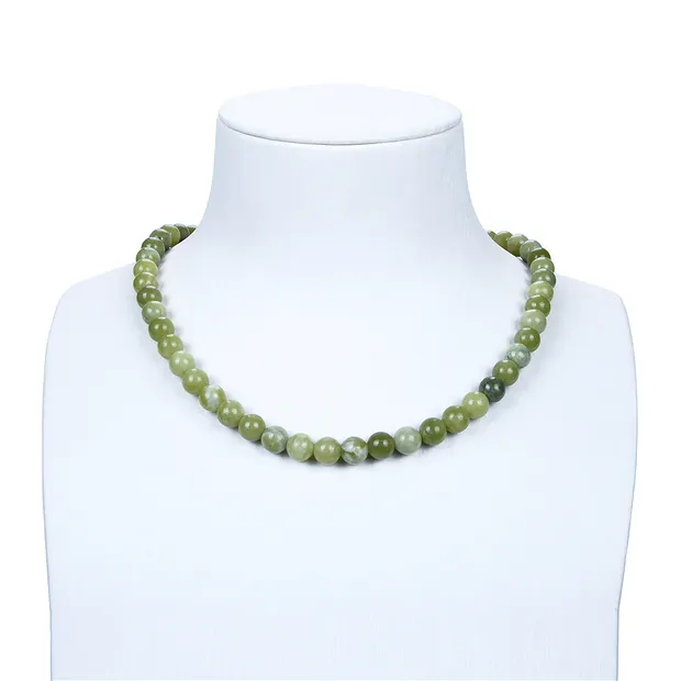 Rang de collier boules, Serpentine (Chine), 08mm (38cm) | Marco Schreier