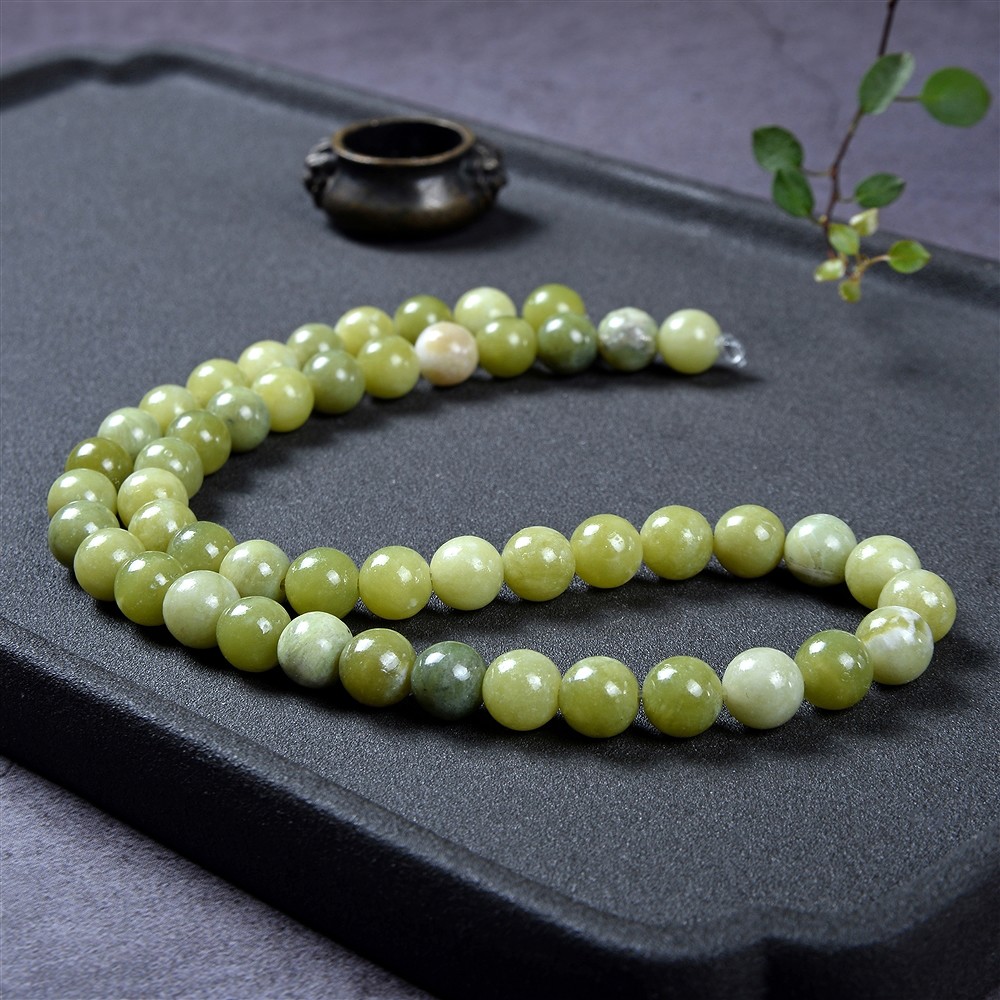 Filo di perline, Serpentino (Cina), 08 mm (38 cm) | Marco Schreier