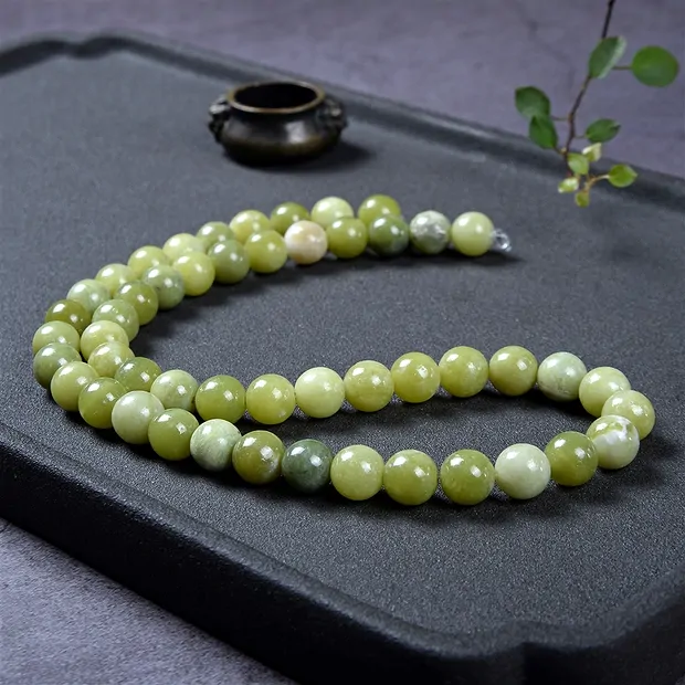 Filo di perline, Serpentino (Cina), 08 mm (38 cm) | Marco Schreier