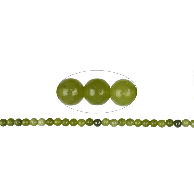 Rang de collier boules, Serpentine (Chine), 08mm (38cm) | Marco Schreier