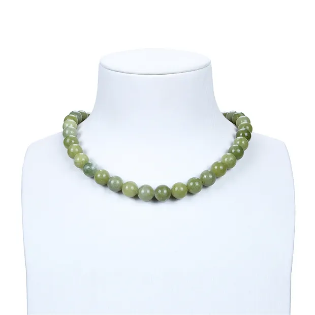 Rang de collier boules, Serpentine (Chine), 10mm (38cm) | Marco Schreier